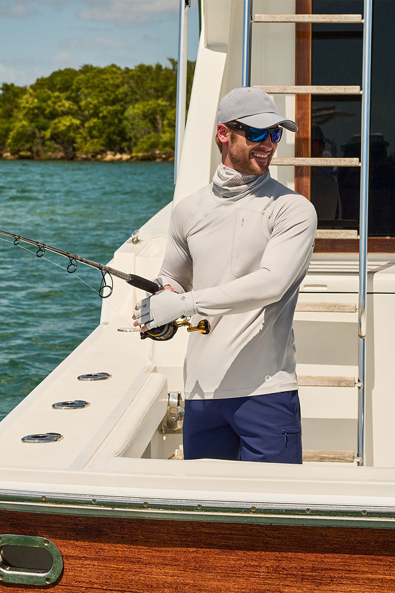 Men's Andros Vented Fishing T-Shirt | Sleek Grey