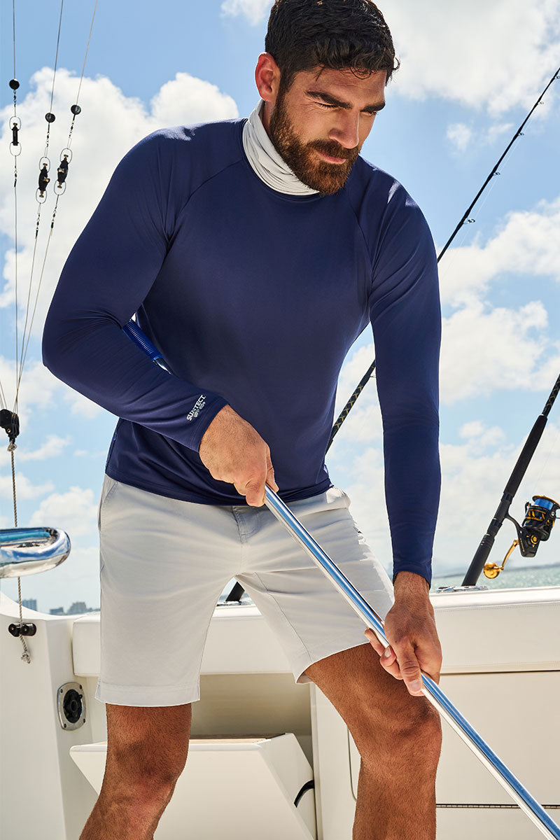 Suntect Shield Long Sleeve T-Shirt | Navy